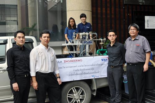WHA Group and Chulalongkorn University’s Faculty of Engineering launch a mobile unit to treat wastewater from garment dyeing process to honor His Majesty King Bhumibol Adulyadej