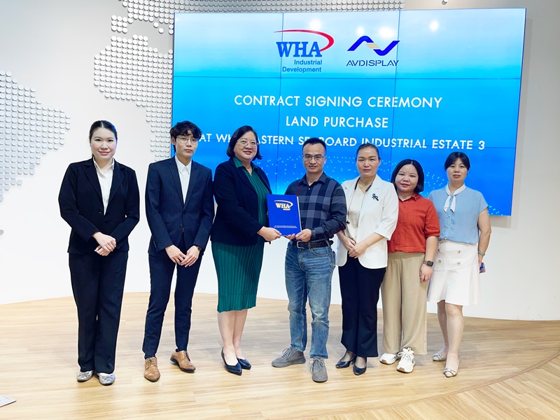 AV-DISPLAY (THAILAND) finalized land purchase agreement  at WHA Eastern Seaboard Industrial Estate 3