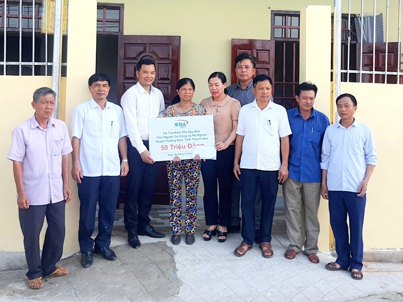 WHA Viet Nam supports to build residential houses for revolutionary contributor and poor households in Hoang Hoa district, Thanh Hoa province.