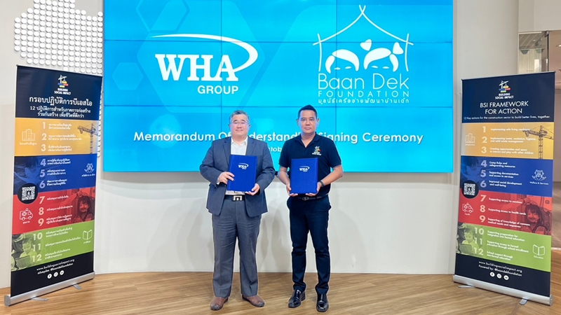 WHA Group and Baan Dek Foundation Sign MOU