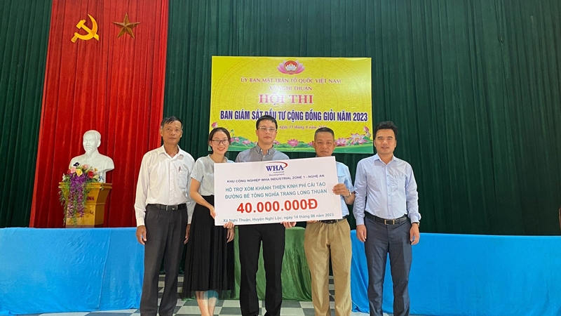 WHA Industrial Zone Nghe An JSC Provides Financial Support  around VND 70 million in Nghe An district