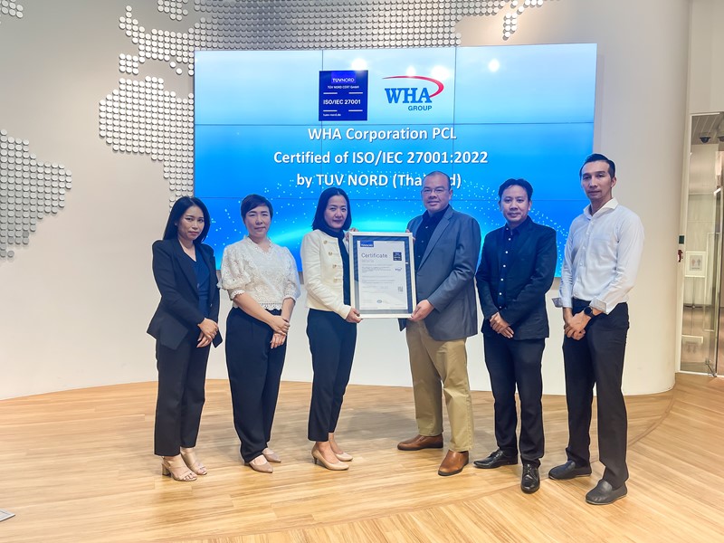 WHA Group ได้รับการรับรองมาตรฐาน ISO 27001:2022