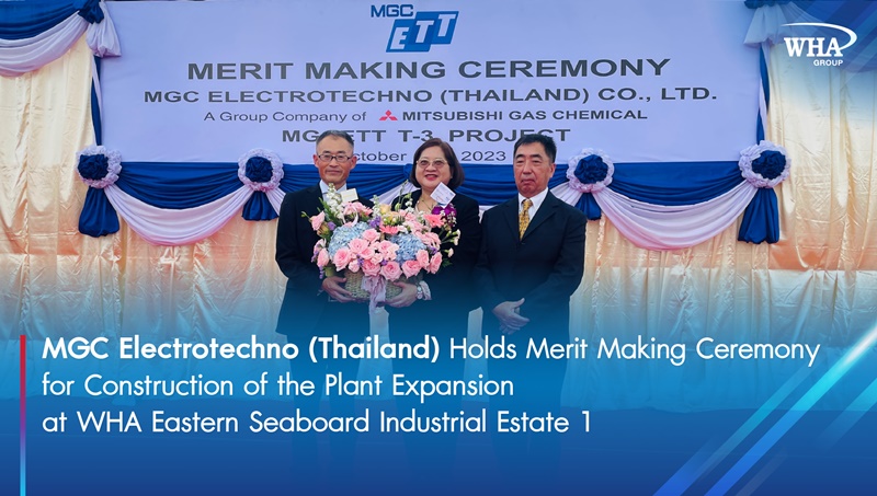 MGC Electrotechno (Thailand) holds a merit making ceremony for construction of the plant expansion  at WHA Eastern Seaboard Industrial Estate1